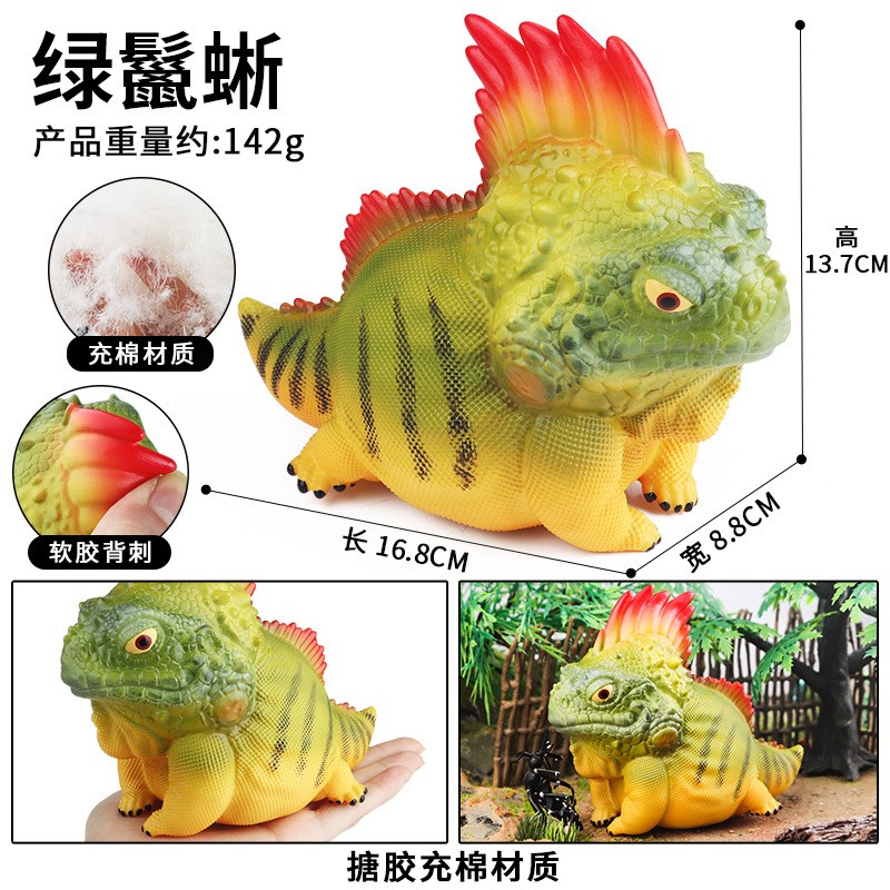 儿童认知仿真潮玩蜥蜴动物模型绿鬣蜥鬃I狮蜥海鬣蜥蜴发泄解压玩