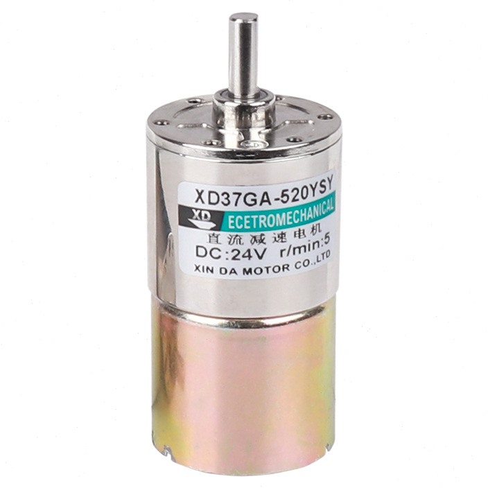 .信达工厂37GA520直流电机12V24伏可调速正反转齿轮速微型小马达