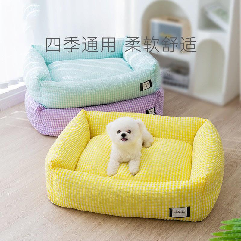 狗窝四季通用中小型犬狗狗床可拆洗猫窝宠物窝垫用品泰迪狗狗方窝