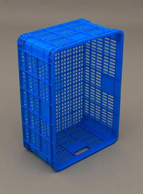 直条575-250塑料周转筐蓝色中号胶框如顺供应