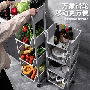 家用多功能落地多层加厚高收纳架蔬菜置物架子厨房置W物架收纳神