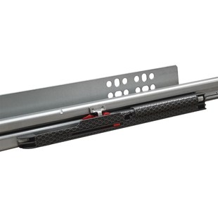 G6三节隐藏阻尼缓冲滑轨静音z托底抽屉轨道轨轻奢家具导轨带把手