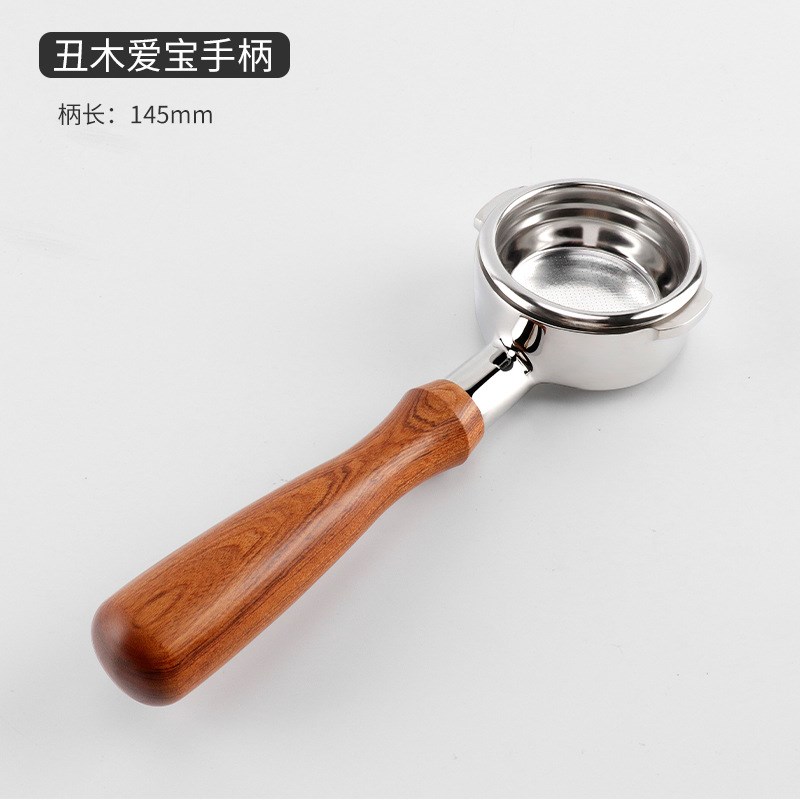 新款爱宝咖啡手柄咖啡机无底手x柄58mm双耳不锈钢咖啡手柄配件