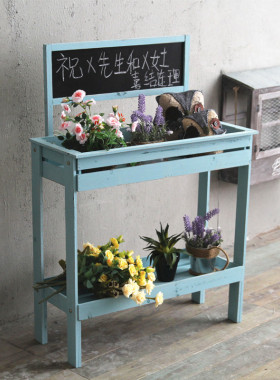 美式乡村装饰品花架咖啡馆店铺餐厅摆件创意个性置物架店门口摆设