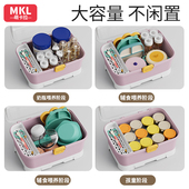 婴儿奶瓶收纳盒装 宝宝餐具辅食工具碗筷防尘收纳箱沥水架外出专用