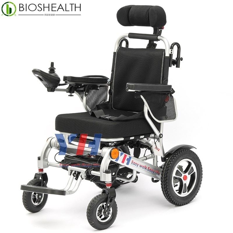 工厂货源全自动电动轮椅可坐可躺可远控轻便折叠残疾人代步车