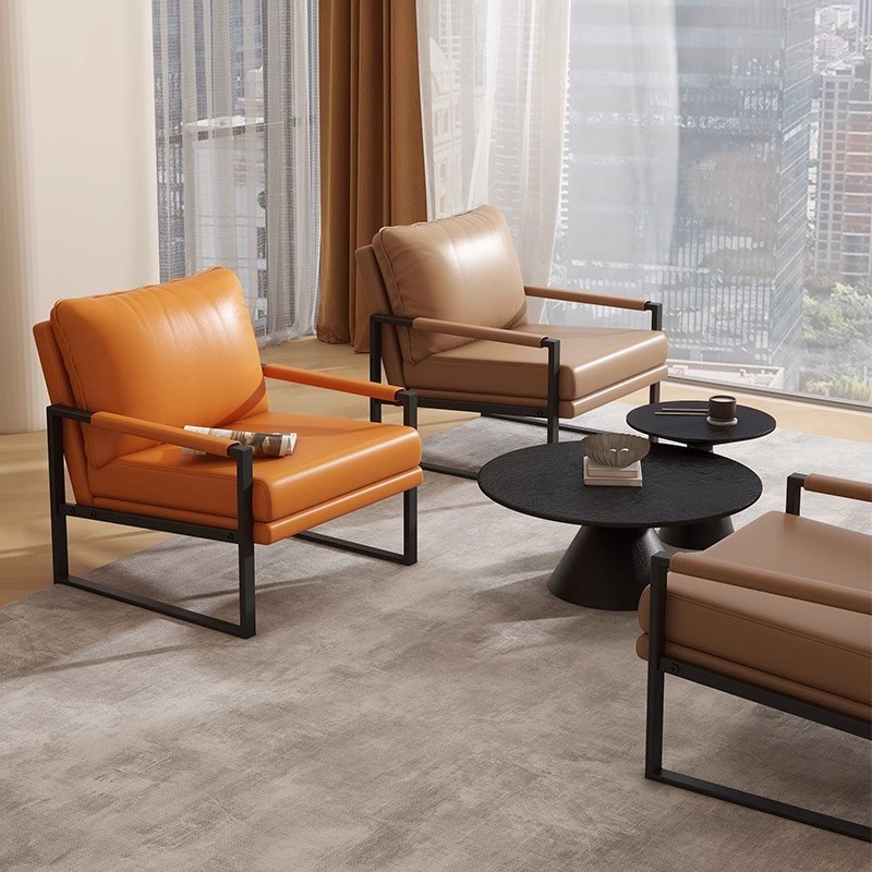 北欧单人沙发椅轻奢高级感懒人沙发家用客厅卧室休闲椅极简老虎椅