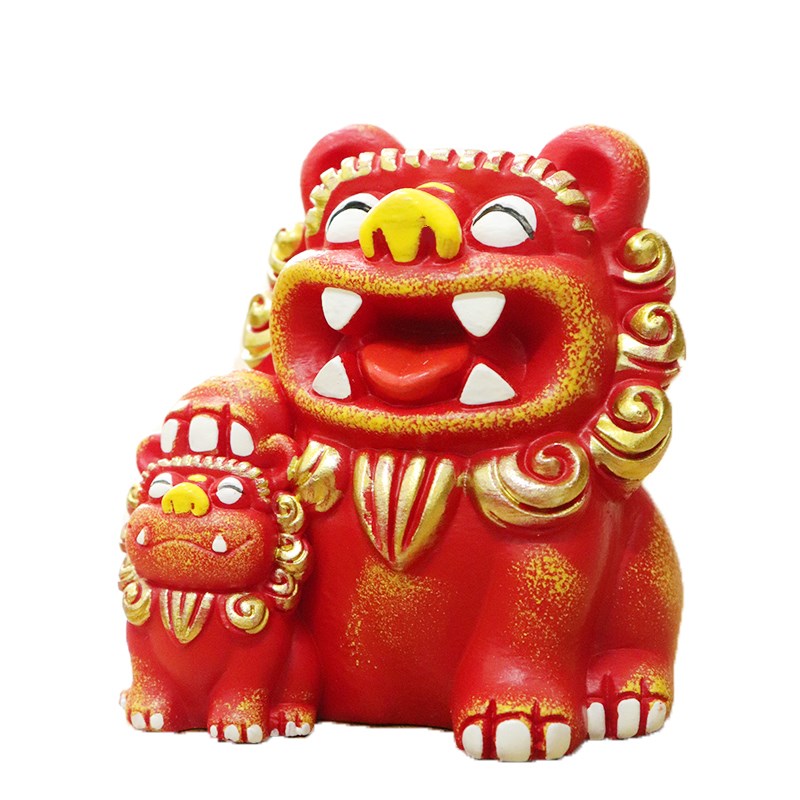 狮三百亲子狮 大小狮系列摸摸头抱抱狮空间摆件 纪念品