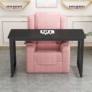 单层美甲桌子轻奢配套美甲沙发桌简约将军岩板美甲台可移动美甲桌