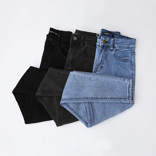 显瘦九分铅笔裤 CV大码 女修身 入店BI败复古高腰小脚牛仔裤 子 女装