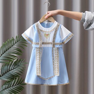 汉服男童夏季2025新款中国风古装套装女童新中式洋气裙子薄款日常
