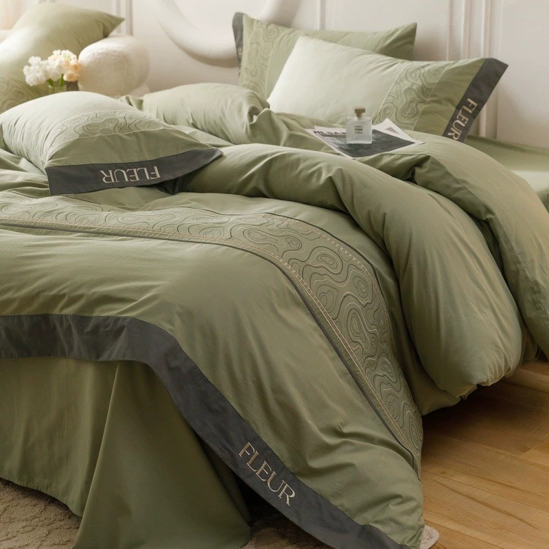 A类轻奢风200支长绒棉四件套100全棉纯棉床单被套高级感床上用品4