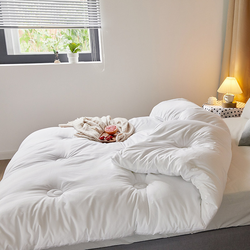 民宿酒店被芯春秋被子纯白柔软蓬松双人冬被丝绵空调被薄被子夏被,床上用品,化纤被,淘宝优惠券,粉丝福利购,淘宝优惠卷