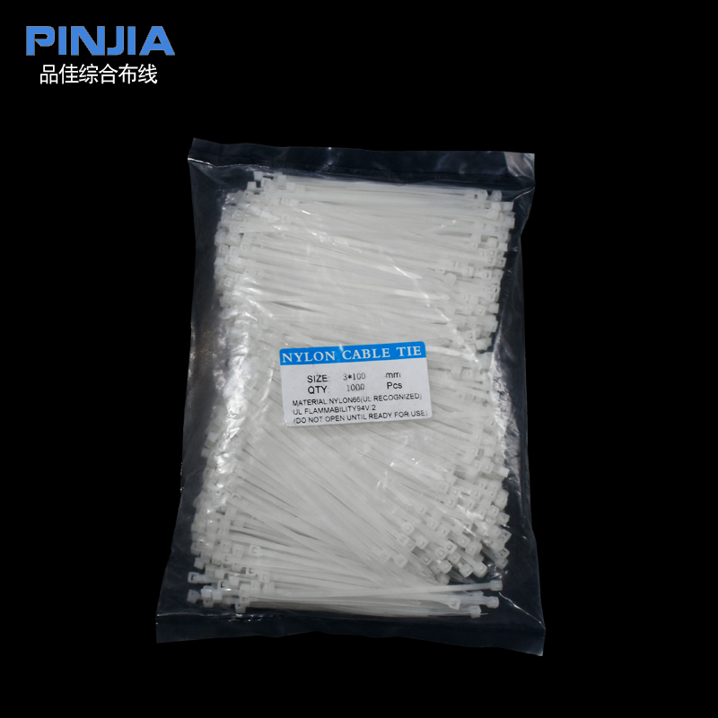 3*100MM尼龙扎带 线材扎带 网线机箱内电源线扎带 1000根/袋 整包