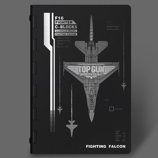 TOPGUN F14雄猫战机 F16壮志凌云纪念 军旅铝制笔记本
