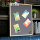 饰展板留言板记 创意绒布板布艺板办公室照片墙背景板装 清朗 挂式