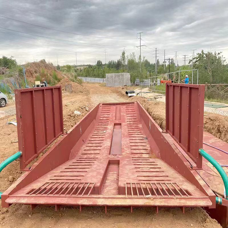 工地大门口洗车槽可移动临时过水槽建筑工程洗轮机定制成品冲洗池