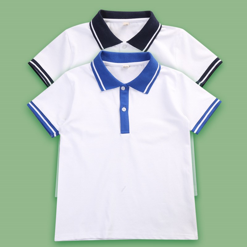 学生校服班服夏装短袖中小学生T恤纯棉POLO衫男童女童上衣儿童新