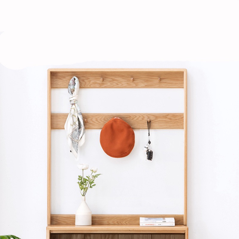 北欧风格简约纯实木门厅鞋柜挂衣架窄版小户型翻斗鞋架窄款玄关柜