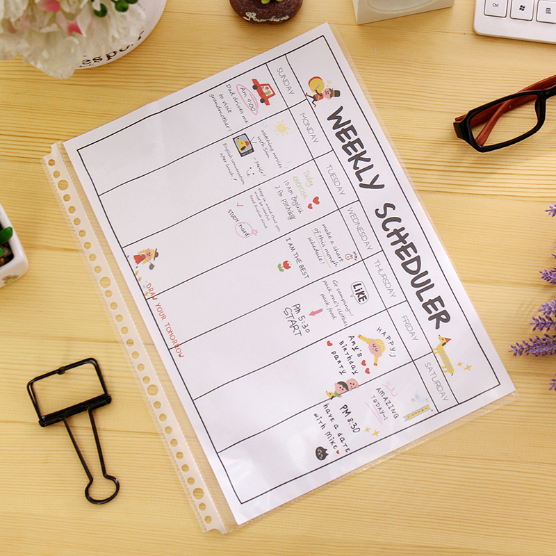 包邮杰仪30孔-5C袋切角活页袋文件夹活页内芯A4内袋透明插页夹袋