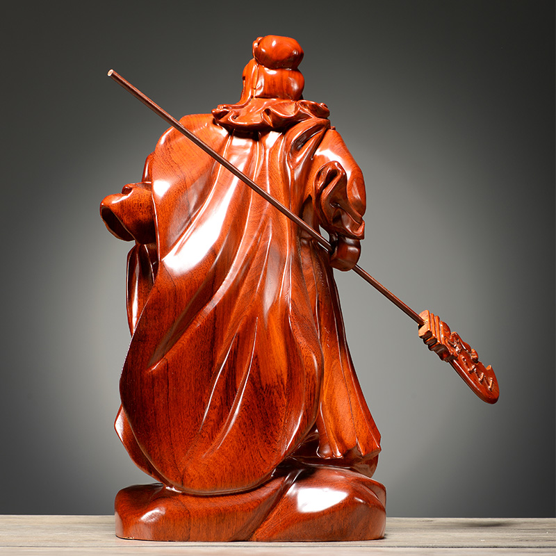 花梨木雕关公摆件关二爷神像武财神大关公佛像装饰实木工艺品送礼