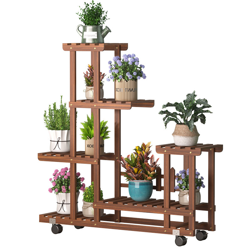 室内外实木质花架子阳台客厅碳化防腐绿萝多肉植物置物架落地多层,鲜花速递/花卉仿真/绿植园艺,花架,淘宝优惠券,粉丝福利购,淘宝优惠卷
