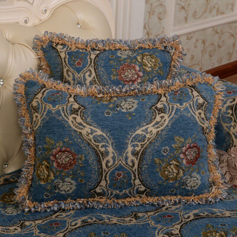 欧式抱枕套不含芯定做正方形长布艺沙发靠背50x50汽车午睡靠枕套