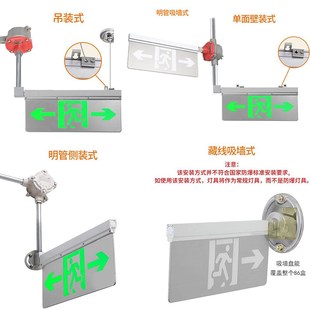 劳士防爆应急灯LED防爆安全出口指示灯消防疏散照明灯灯EX防爆A型