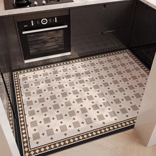 厨房地垫pu专用地垫整铺定制新款 大面积防滑防油可擦满铺皮革脚垫