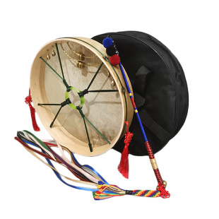 柳木圈驴皮鼓二神鼓文王鼓镇堂鼓牛溜子皮单面手抓鼓藤条鼓鞭送包