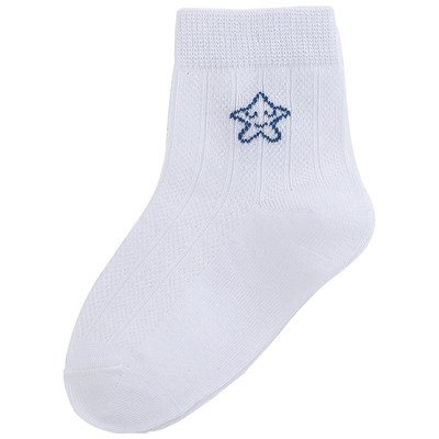 儿童白色袜子春夏薄款透气纯棉男童白袜夏天薄款宝宝袜学生中筒袜