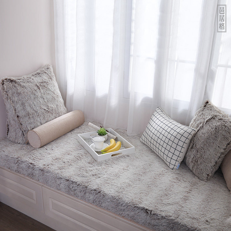 飘窗垫窗台垫毛绒毯阳台卧室网红榻榻米海绵垫子定制做坐垫可机洗