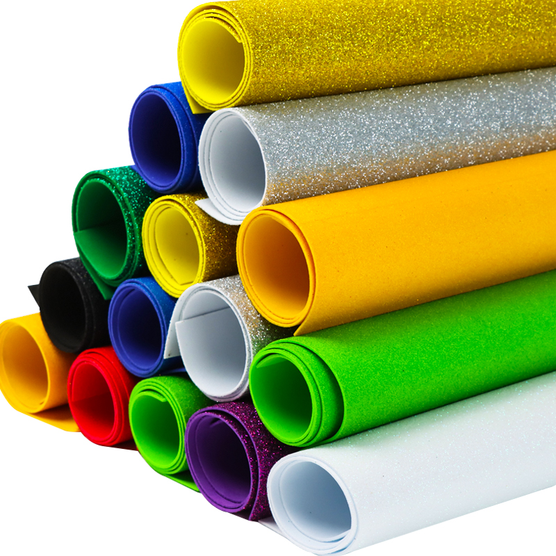 金粉海绵纸大张EVA泡沫纸亮片纸金葱纸diy手工材料幼儿园40x60cm