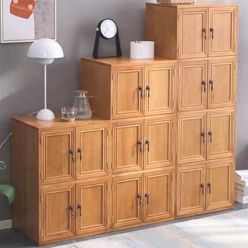 实木五斗柜卧室衣物收纳柜简易衣柜小型多功能阳台柜开门式储物柜