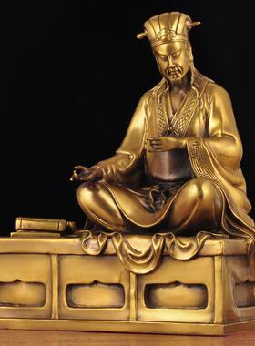 铜孔明摆件诸葛亮家居客厅玄关公司办公室老板桌开业礼品工艺品