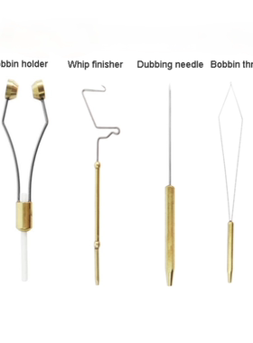 溪感飞蝇绑制工具绕线器陶瓷孔绑钩毛钩打结器穿线器挑优质黄铜