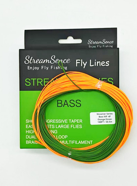 溪感新款鲈鱼飞钓线Bass飞蝇线主线轻松抛投饰带饵大型飞蝇钩远投