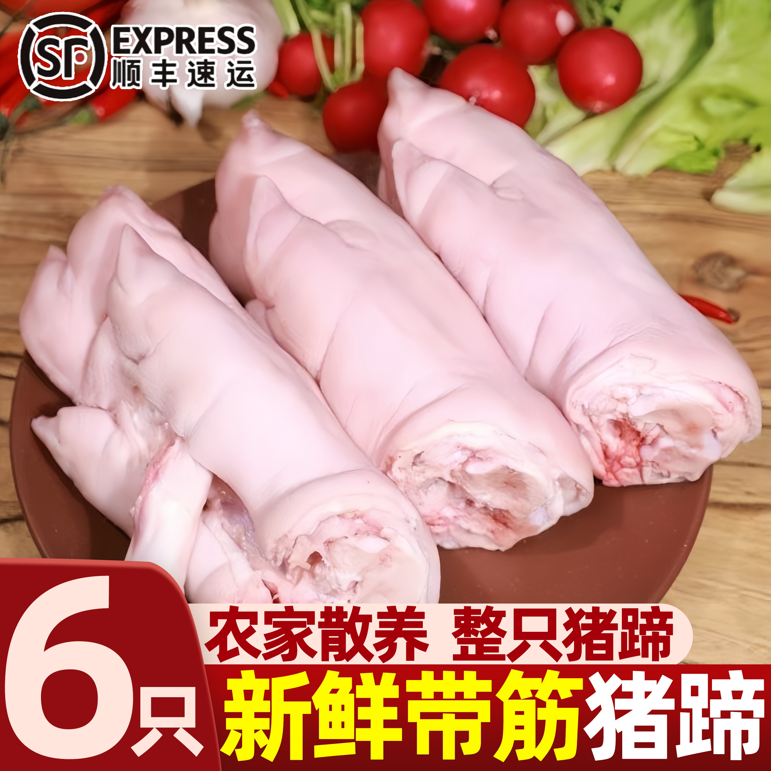 冷冻整箱带筋猪前蹄生鲜批发图片