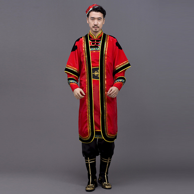 速发新萨维吾尔族服装男民族风哈疆克舞蹈服云族彝族少数民南演出