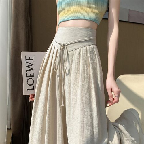 速发舞裤子高腰垂感阔腿夏古典练舞功服飘逸成人舞蹈裤裤季