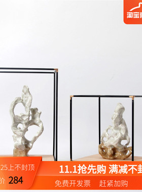 速发新中式软关云景式摆件样板房创意美观样板房酒柜家具卖场玄装