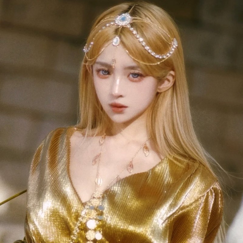 速发张张射手座希腊神宝石流苏额头链异域风情眉心坠头链子