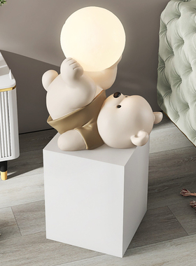 速发轻奢大型沙客厅电视柜落地摆件家居饰品新发旁灯开业乔迁熊居