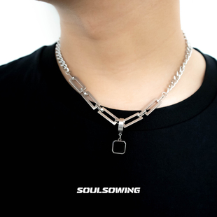 项链男款钛钢小众设计高级感潮流痞帅不掉色个性百搭锁骨链时尚链