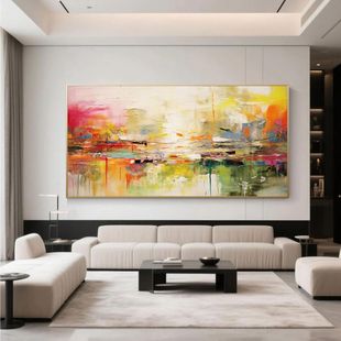 抽象油画肌理客厅装饰画挂画手绘艺术高级感立体纯手工轻奢装饰画