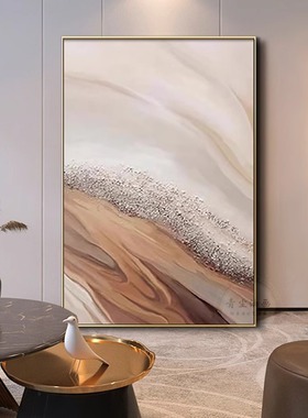 手绘油画【拾辉】轻奢抽象立体画玄关餐厅客厅背景墙装饰画肌理