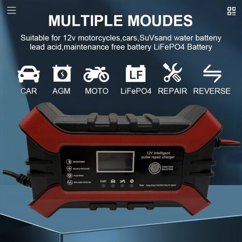 12V10A 24V5A快速电瓶充电器 摩托车汽车电池充电器 多电池模式