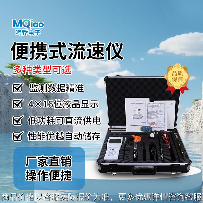 便携式流速仪手持水流速测仪河道排污水流监测高精度水流量测量仪