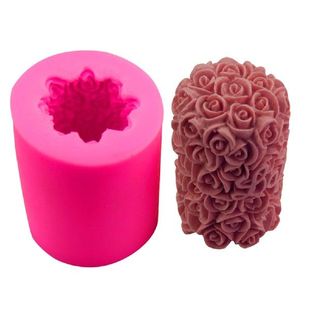 Candle Flower Silicone Mold Plaster Gypsum Rose