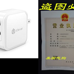 iClever BoostCube 4.8A 24W Dual USB Travel Wall Charger wit